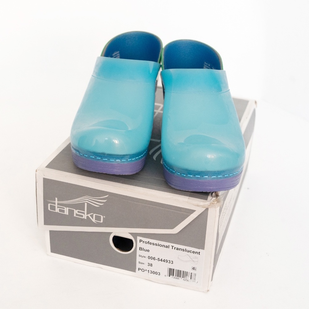 Dansko Professional - Translucent Blue Clogs Size… - image 2